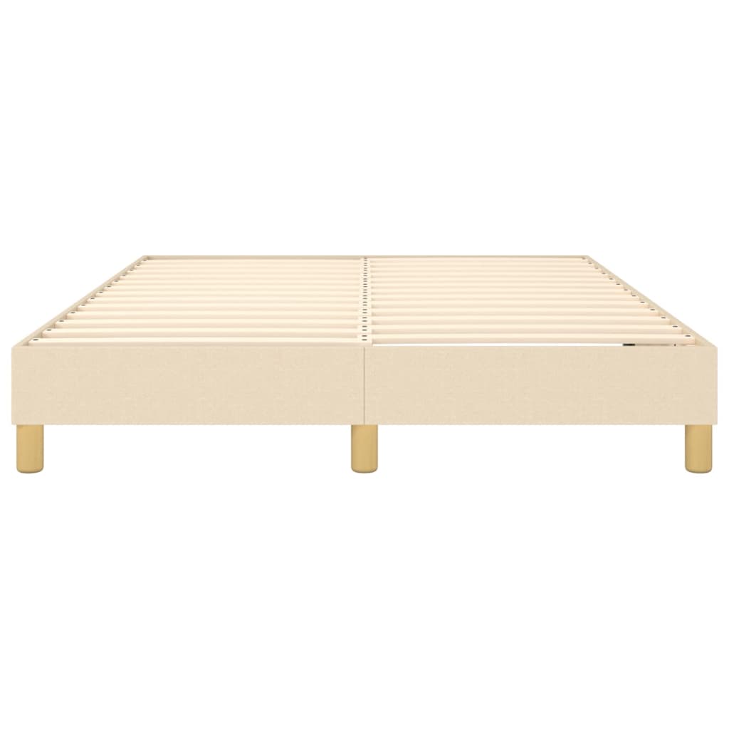 Struttura Letto a Rete a Molle Crema 140x190 cm in Tessuto | homemem39