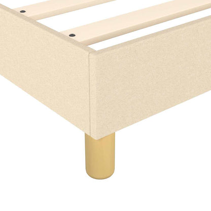 Struttura Letto a Rete a Molle Crema 140x190 cm in Tessuto
