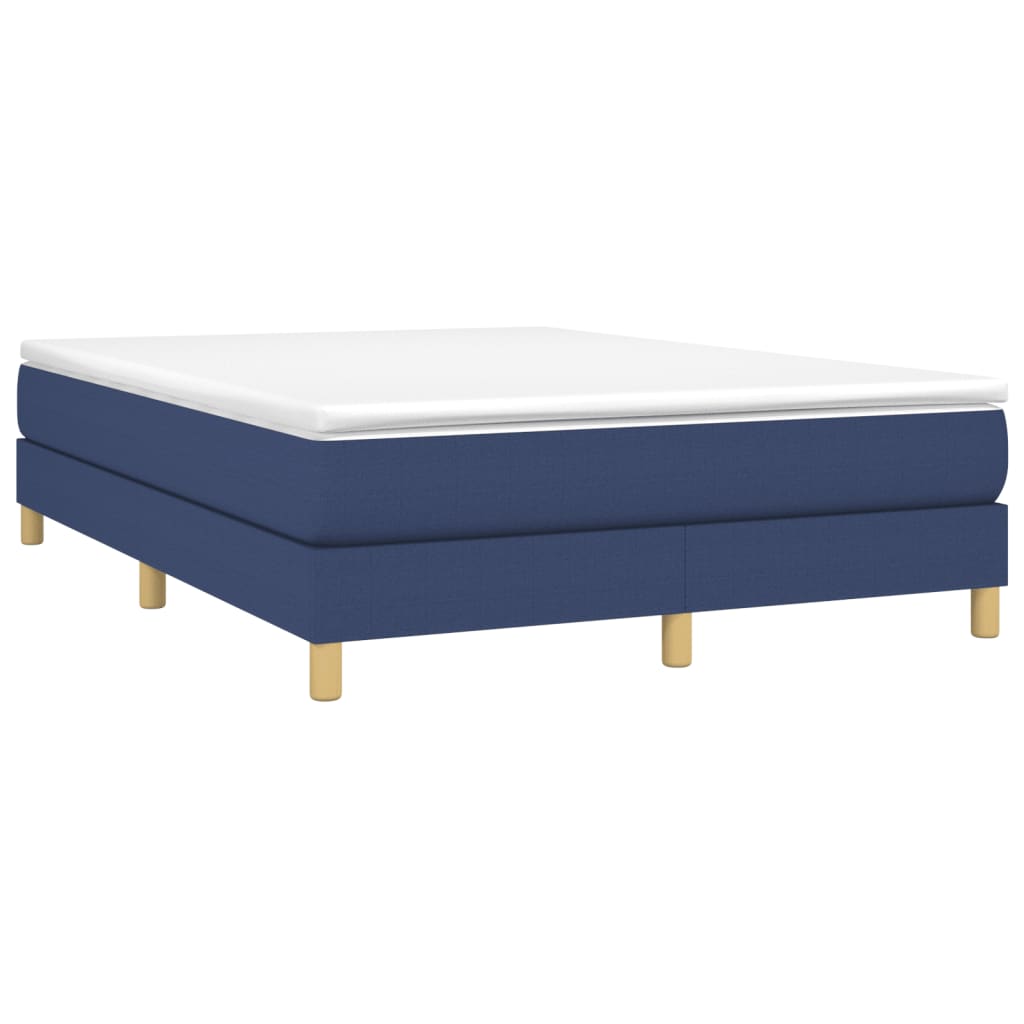 Struttura Letto a Rete a Molle Blu 140x190 cm in Tessuto | homemem39