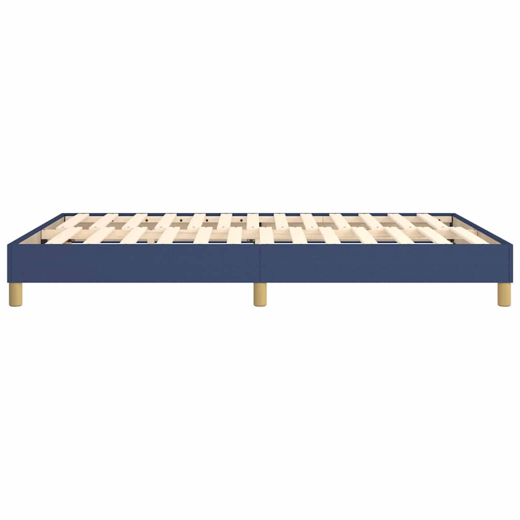 Struttura Letto a Rete a Molle Blu 140x190 cm in Tessuto