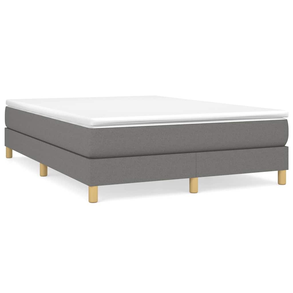 Struttura Letto a Rete a Molle Grigio Scuro 140x200 cm Tessuto