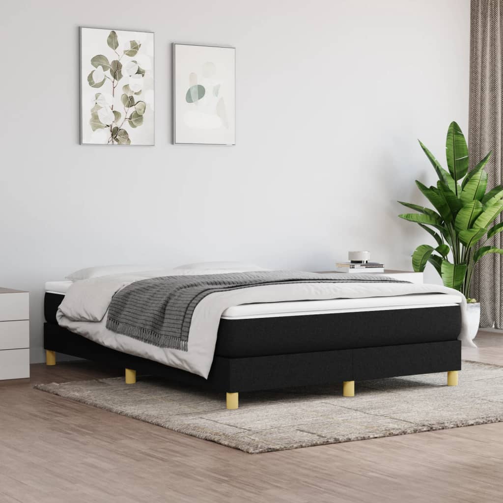 Struttura Letto a Rete a Molle Nero 140x200 cm in Tessuto | homemem39