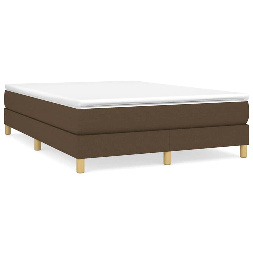 Struttura Letto a Rete a Molle Marrone Scuro 140x200 cm Tessuto