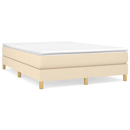 Struttura Letto a Rete a Molle Crema 140x200 cm in Tessuto