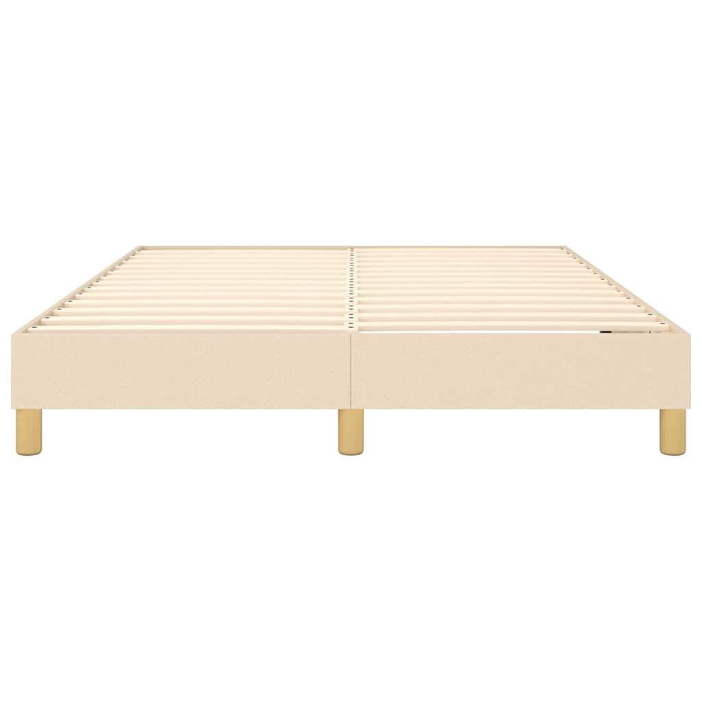 Struttura Letto a Rete a Molle Crema 140x200 cm in Tessuto