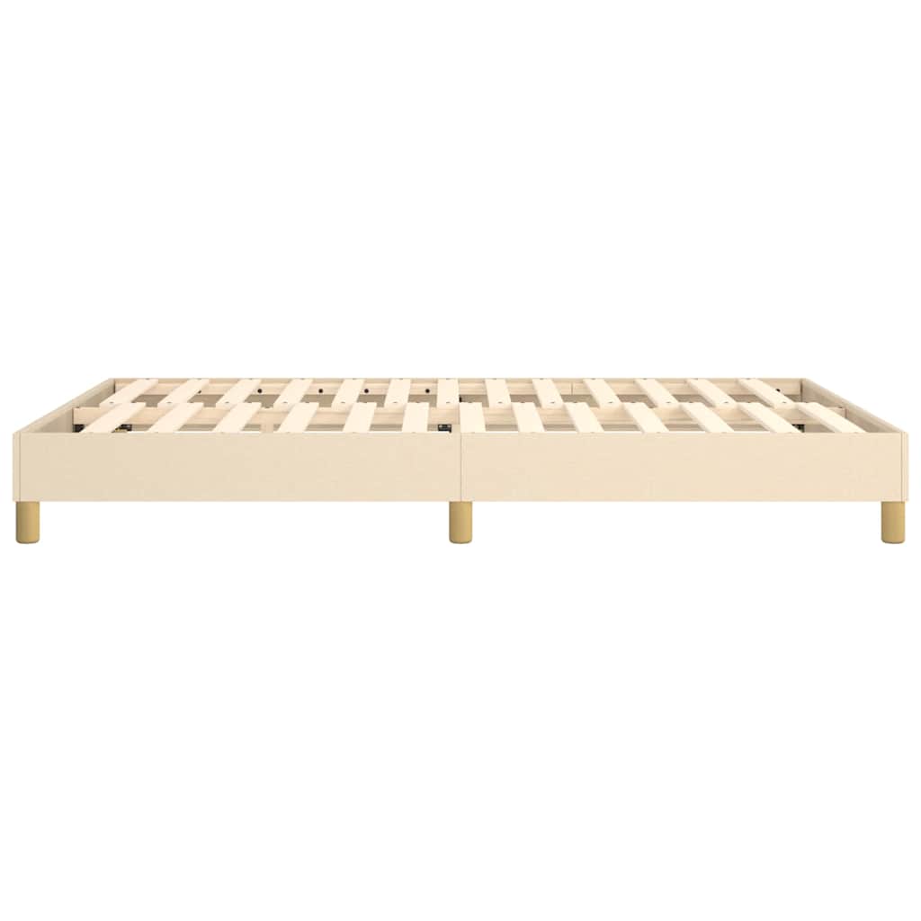 Struttura Letto a Rete a Molle Crema 140x200 cm in Tessuto