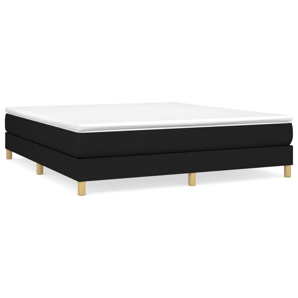 Struttura Letto a Rete a Molle Nero 160x200 cm in Tessuto | homemem39