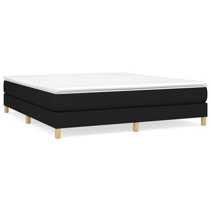 Struttura Letto a Rete a Molle Nero 160x200 cm in Tessuto | homemem39