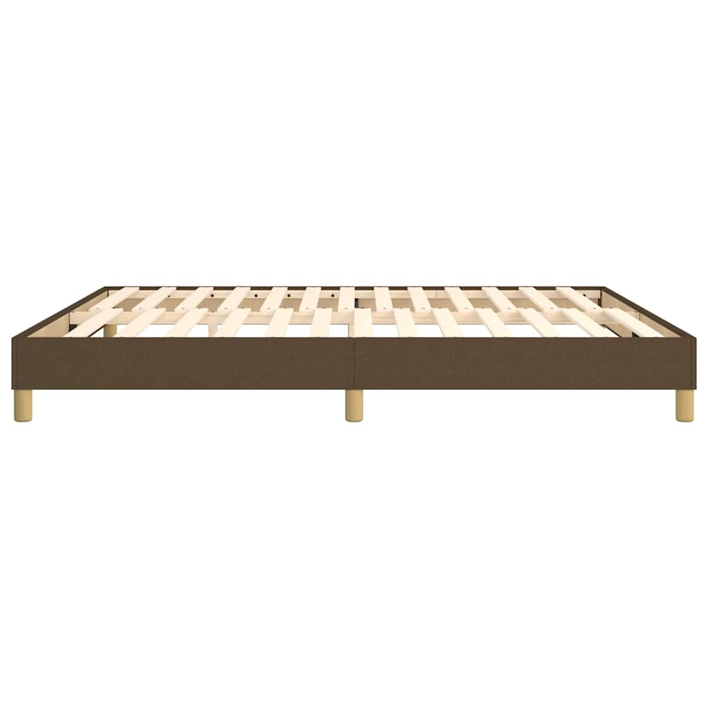Struttura Letto a Rete a Molle Marrone Scuro 160x200 cm Tessuto