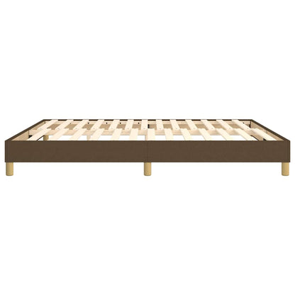 Struttura Letto a Rete a Molle Marrone Scuro 160x200 cm Tessuto