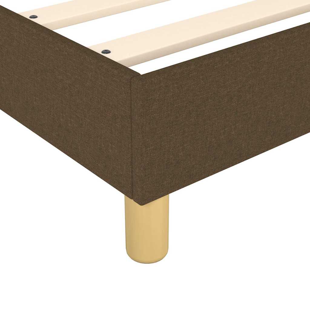 Struttura Letto a Rete a Molle Marrone Scuro 160x200 cm Tessuto