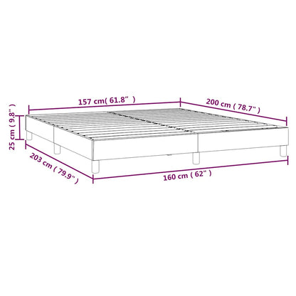 Struttura Letto a Rete a Molle Marrone Scuro 160x200 cm Tessuto