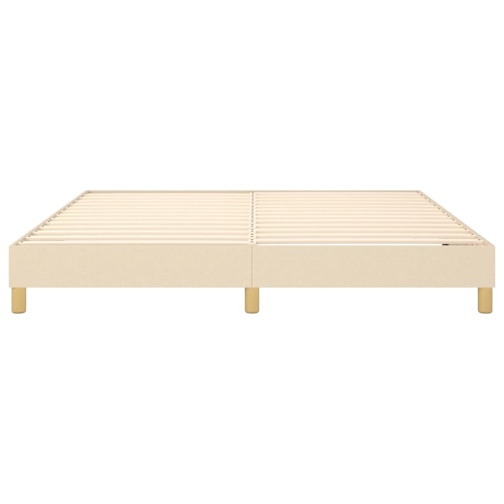 Struttura Letto a Rete a Molle Crema 160x200 cm in Tessuto | homemem39