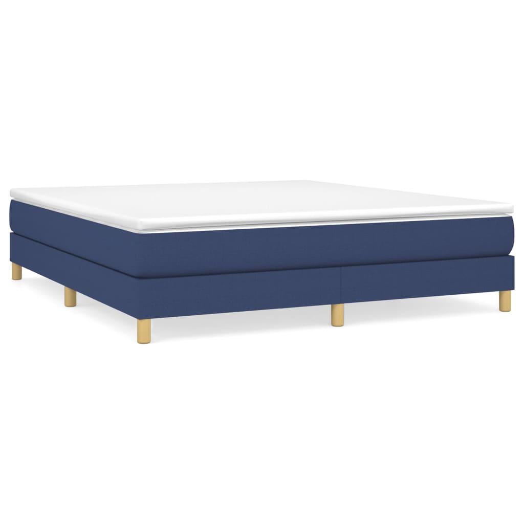 Struttura Letto a Rete a Molle Blu 160x200 cm in Tessuto | homemem39