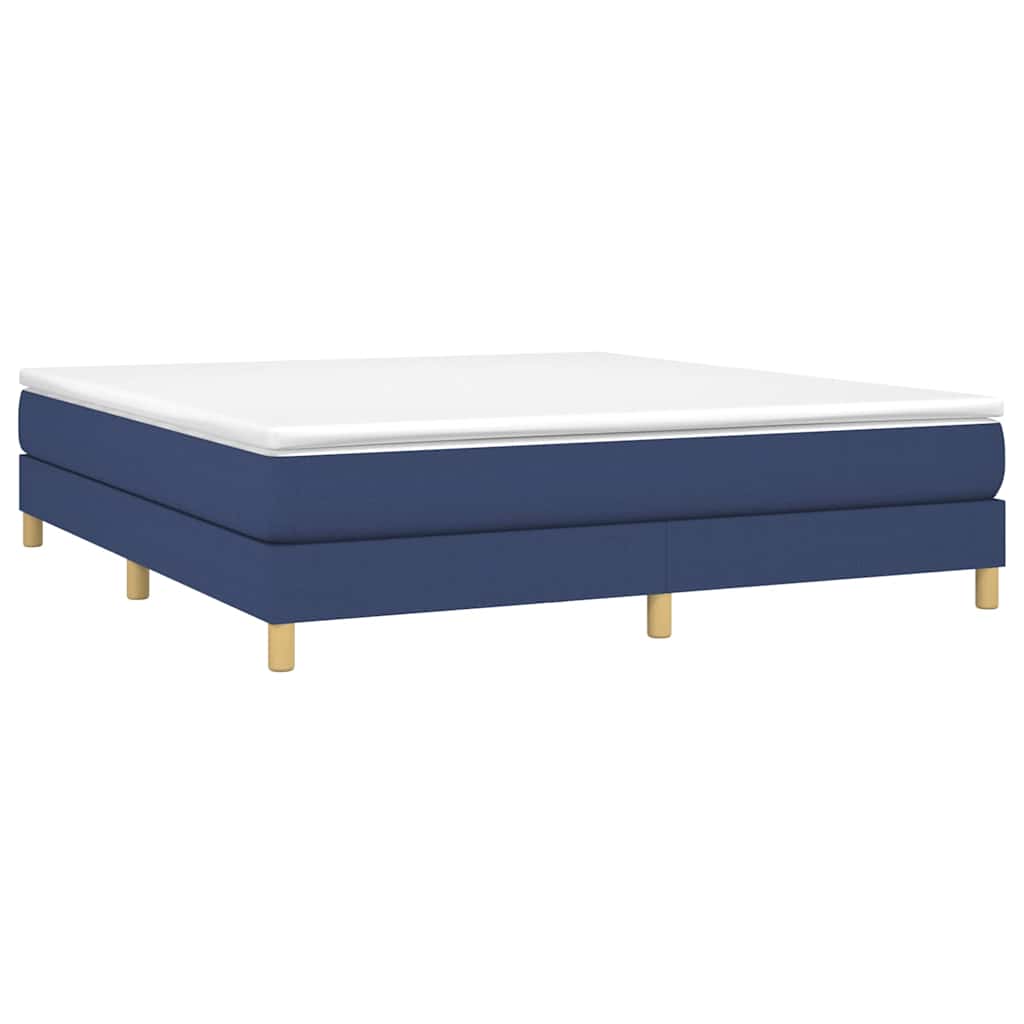 Struttura Letto a Rete a Molle Blu 160x200 cm in Tessuto