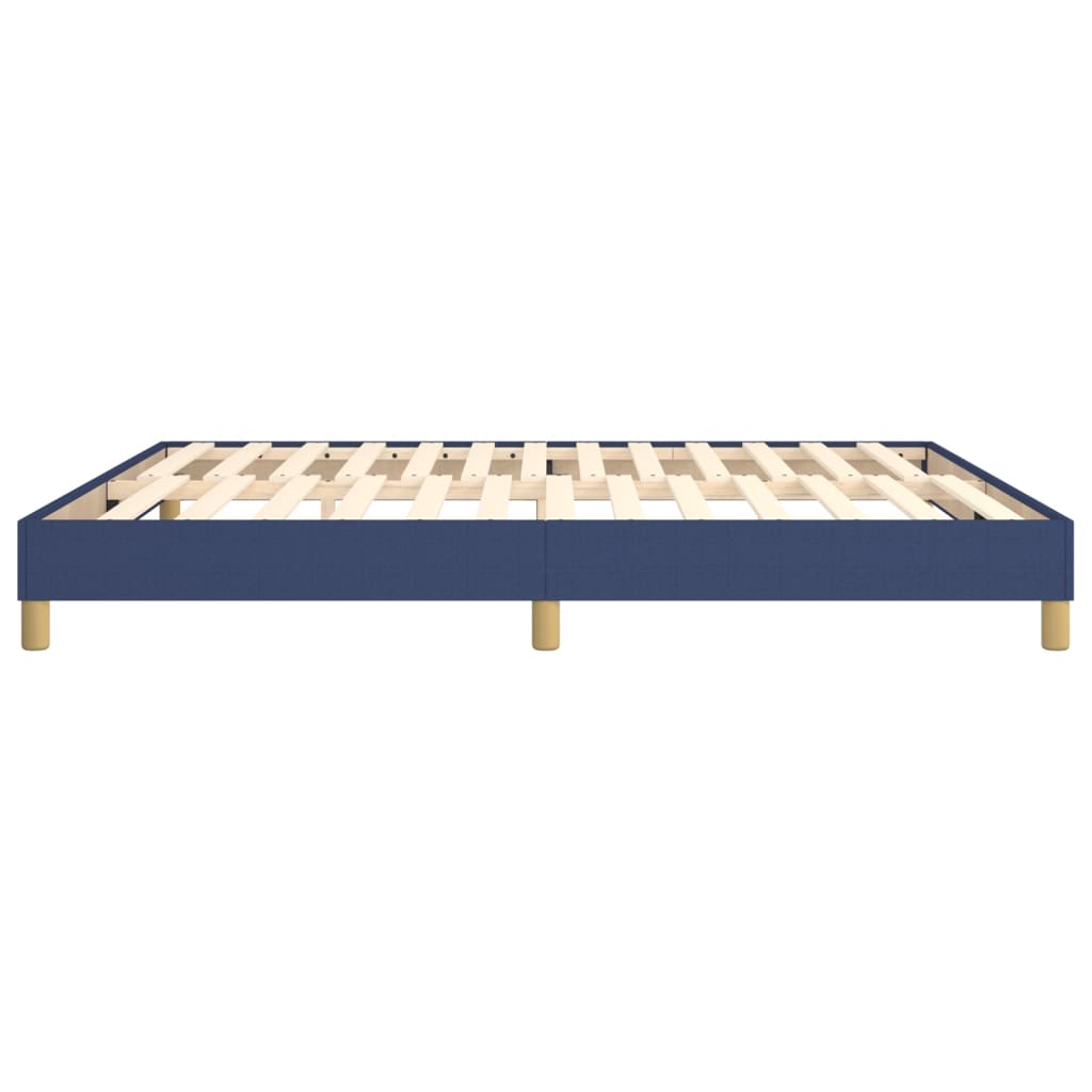 Struttura Letto a Rete a Molle Blu 160x200 cm in Tessuto