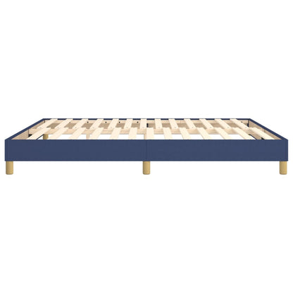 Struttura Letto a Rete a Molle Blu 160x200 cm in Tessuto