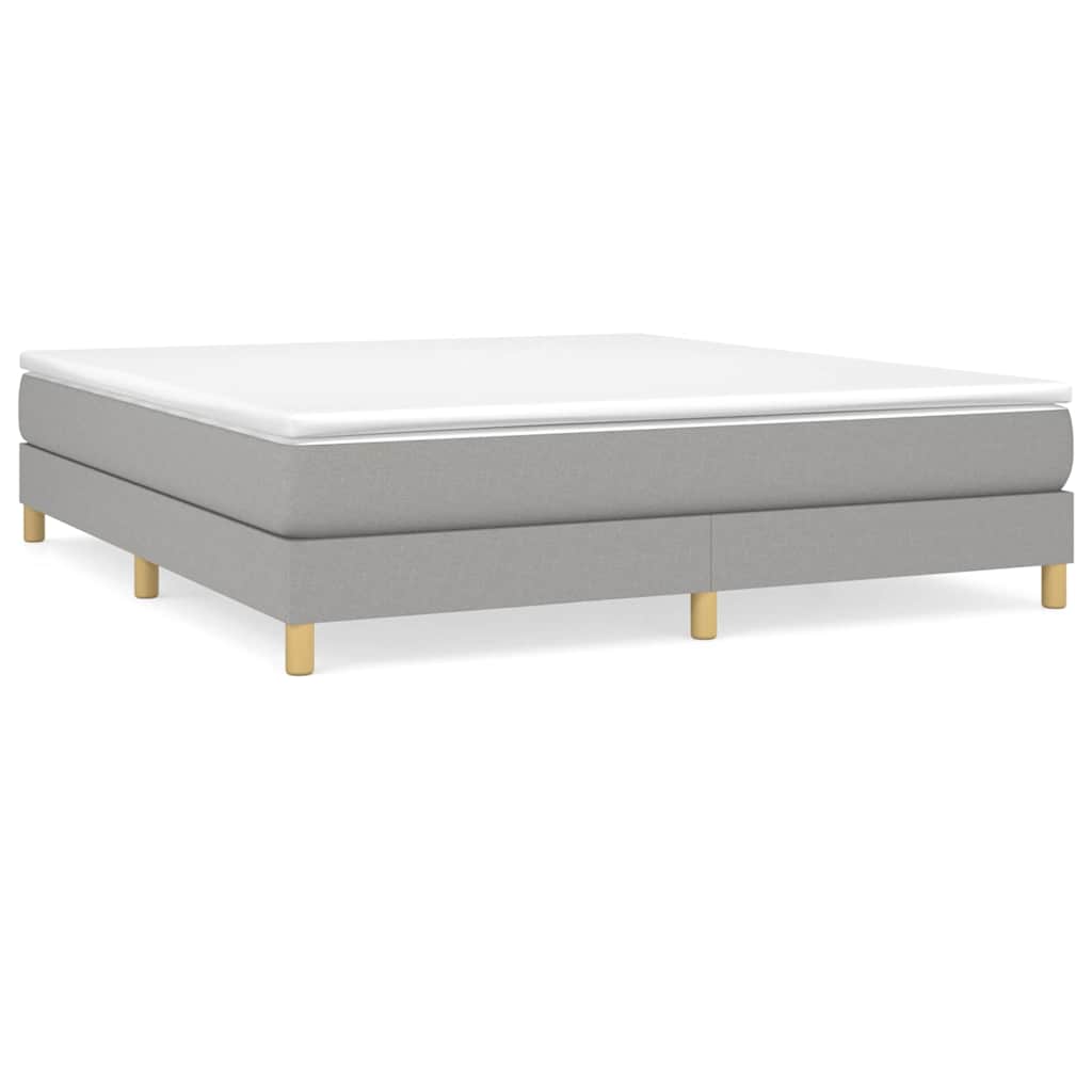 Struttura Letto a Rete a Molle Grigio Chiaro 180x200 cm Tessuto