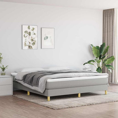 Struttura Letto a Rete a Molle Grigio Chiaro 180x200 cm Tessuto