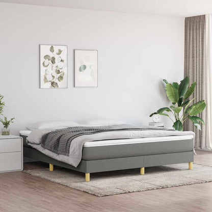Struttura Letto a Rete a Molle Grigio Scuro 180x200 cm Tessuto