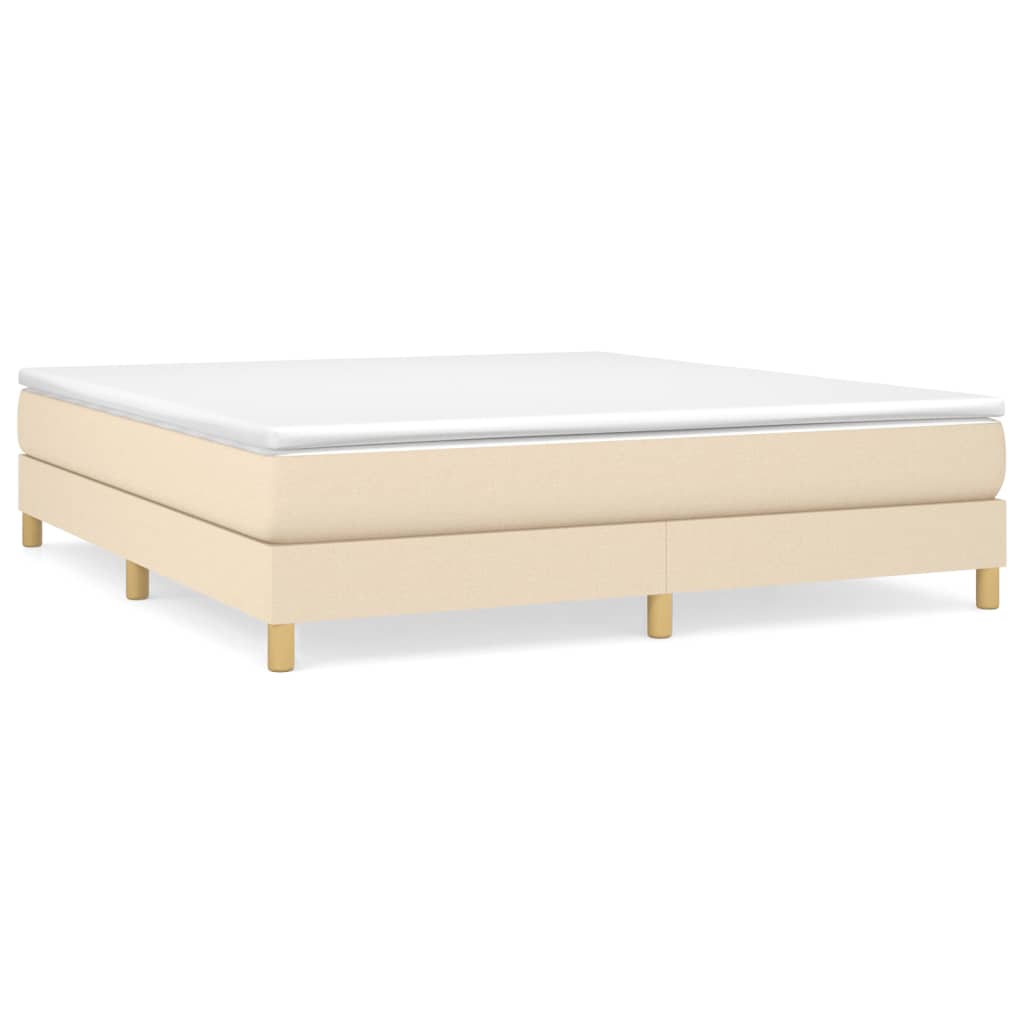 Struttura Letto a Rete a Molle Crema 180x200 cm in Tessuto | homemem39