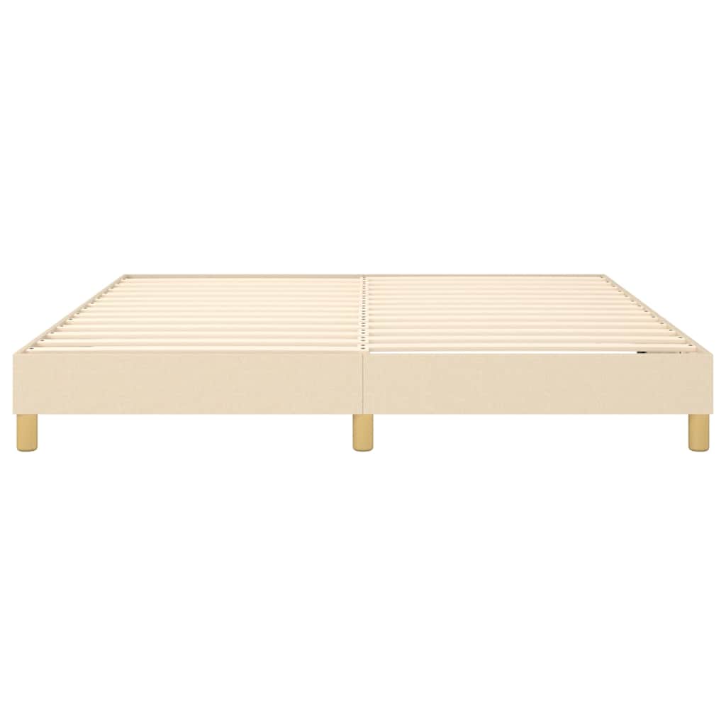 Struttura Letto a Rete a Molle Crema 180x200 cm in Tessuto