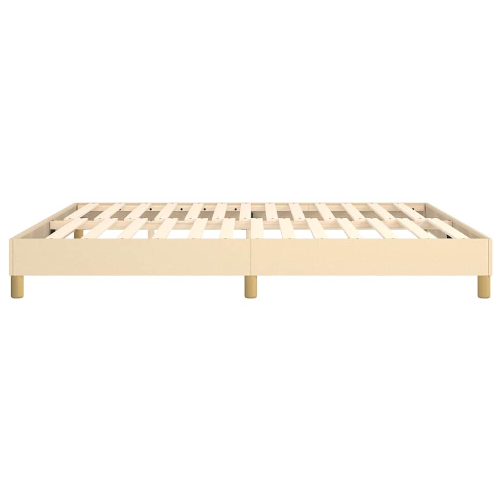 Struttura Letto a Rete a Molle Crema 180x200 cm in Tessuto