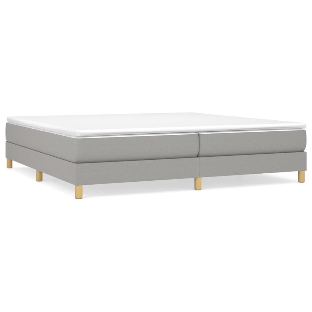 Struttura Letto a Rete a Molle Grigio Chiaro 200x200 cm Tessuto | homemem39