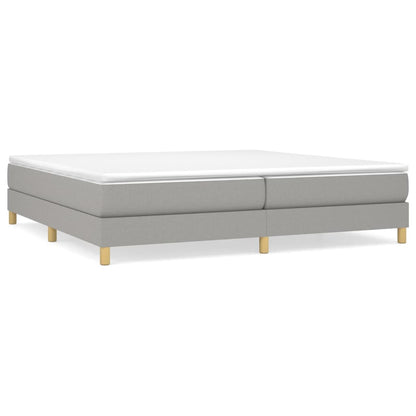 Struttura Letto a Rete a Molle Grigio Chiaro 200x200 cm Tessuto | homemem39