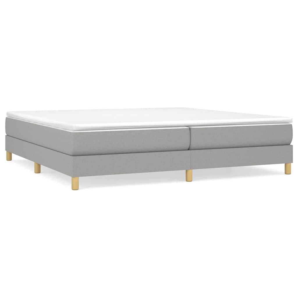Struttura Letto a Rete a Molle Grigio Chiaro 200x200 cm Tessuto