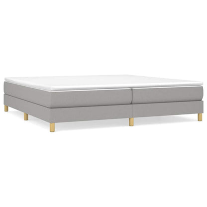 Struttura Letto a Rete a Molle Grigio Chiaro 200x200 cm Tessuto