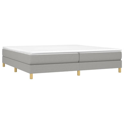 Struttura Letto a Rete a Molle Grigio Chiaro 200x200 cm Tessuto | homemem39