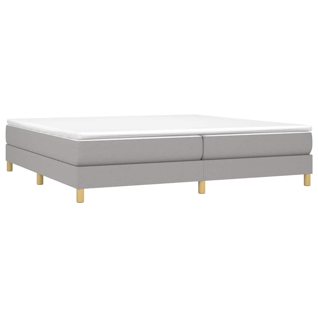 Struttura Letto a Rete a Molle Grigio Chiaro 200x200 cm Tessuto