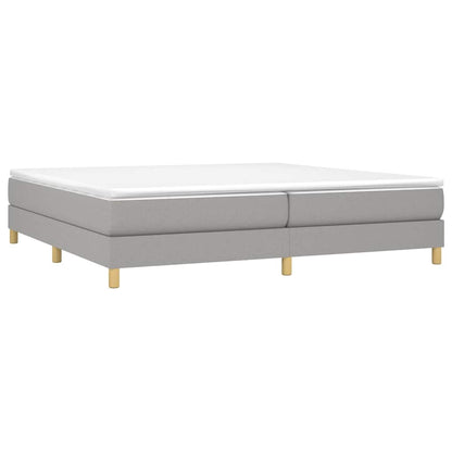Struttura Letto a Rete a Molle Grigio Chiaro 200x200 cm Tessuto