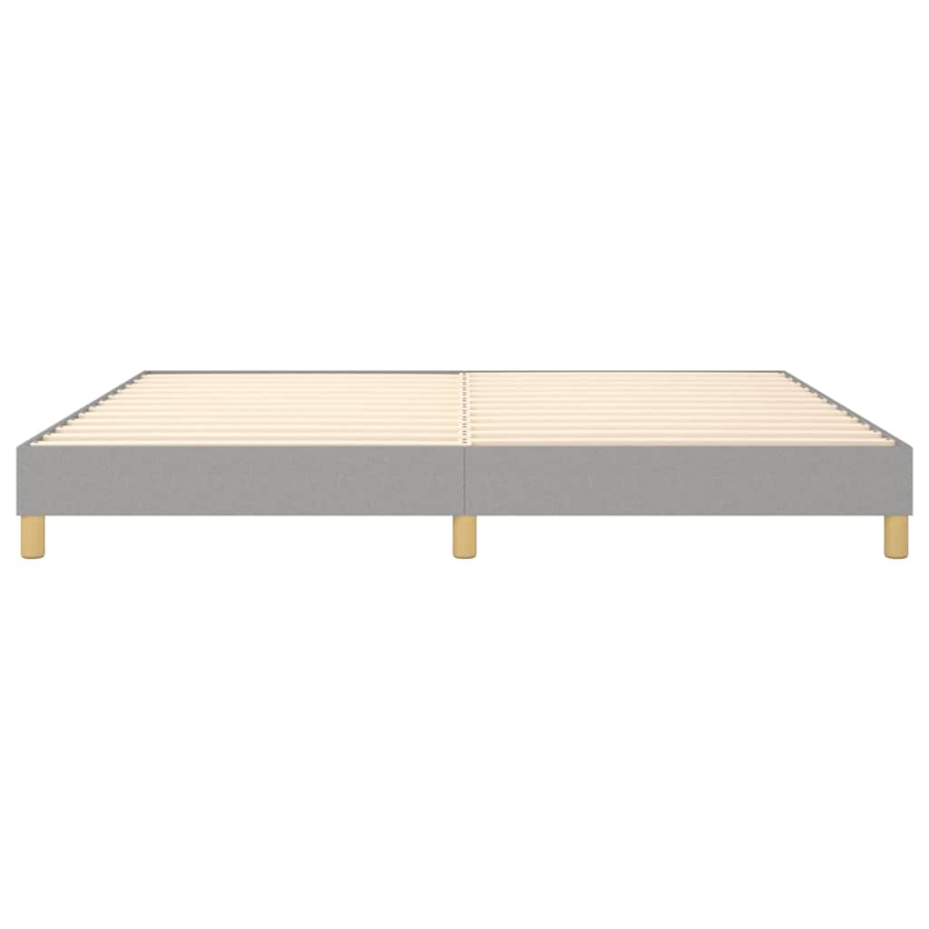 Struttura Letto a Rete a Molle Grigio Chiaro 200x200 cm Tessuto