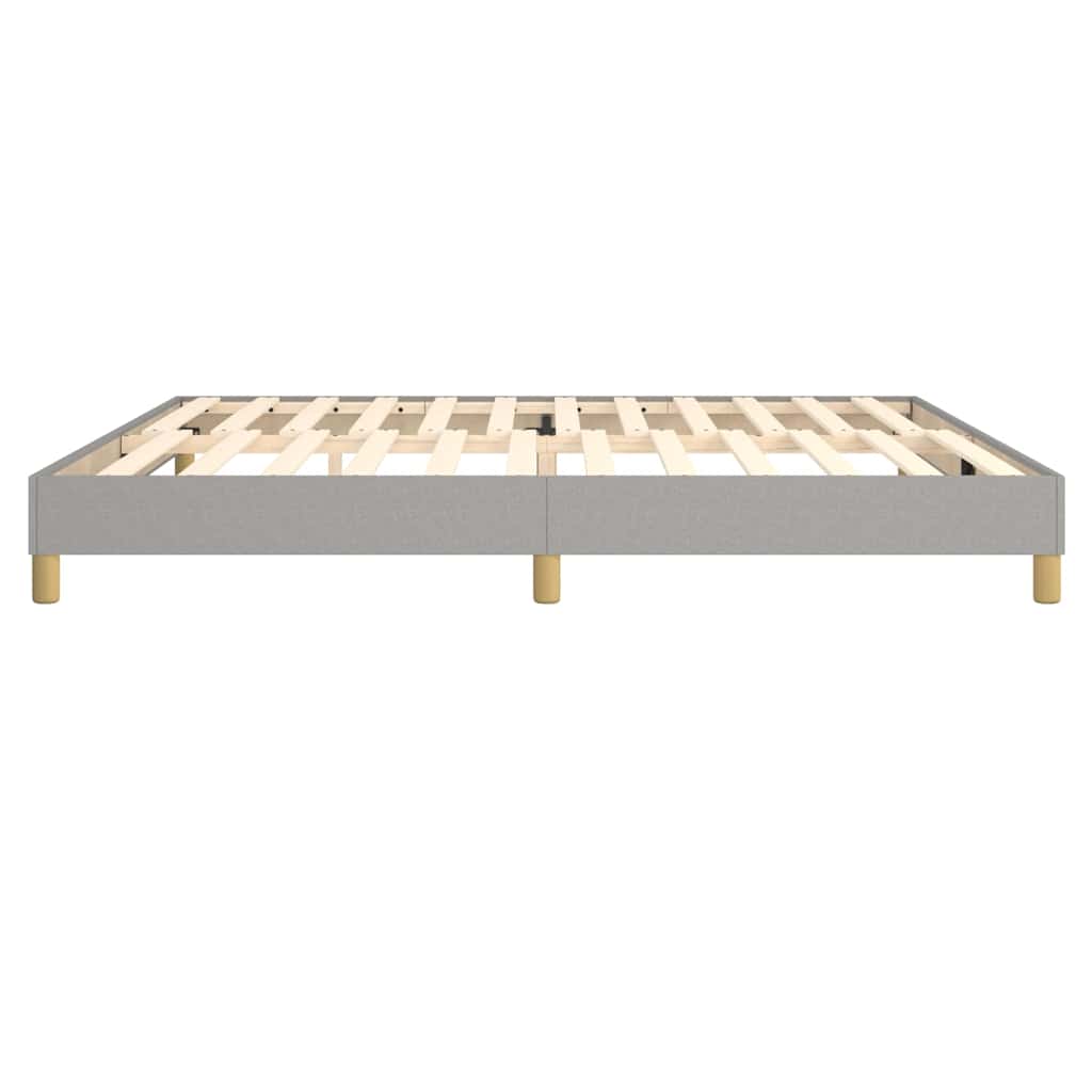 Struttura Letto a Rete a Molle Grigio Chiaro 200x200 cm Tessuto