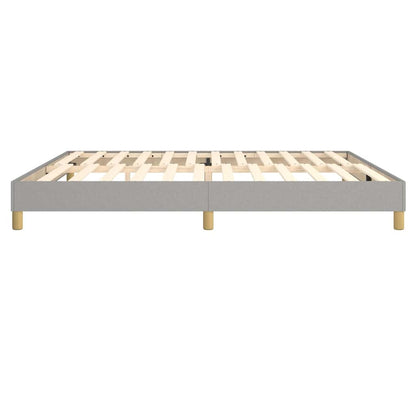 Struttura Letto a Rete a Molle Grigio Chiaro 200x200 cm Tessuto