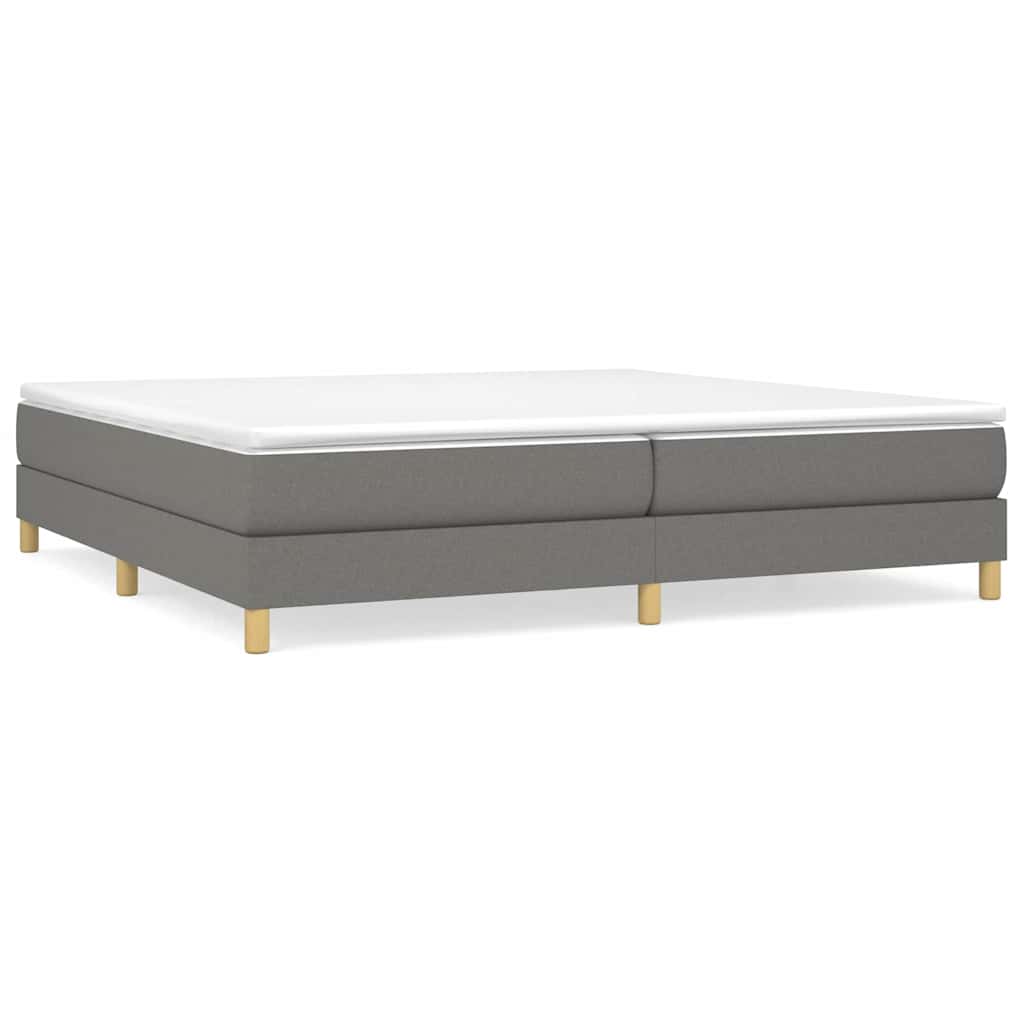 Struttura Letto a Rete a Molle Grigio Scuro 200x200 cm Tessuto