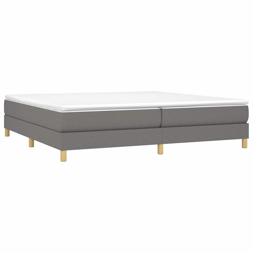 Struttura Letto a Rete a Molle Grigio Scuro 200x200 cm Tessuto
