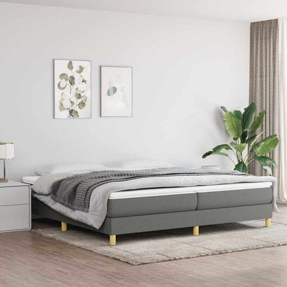 Struttura Letto a Rete a Molle Grigio Scuro 200x200 cm Tessuto