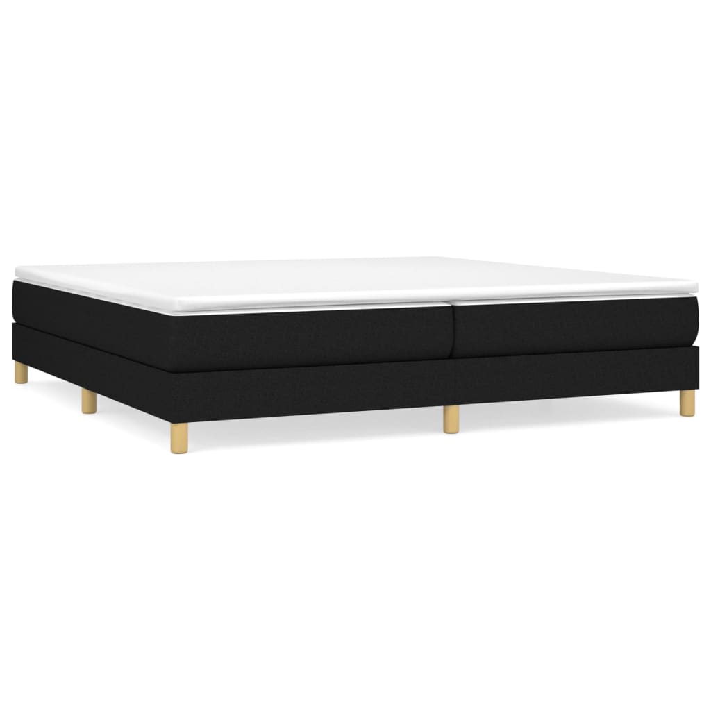 Struttura Letto a Rete a Molle Nero 200x200 cm in Tessuto | homemem39