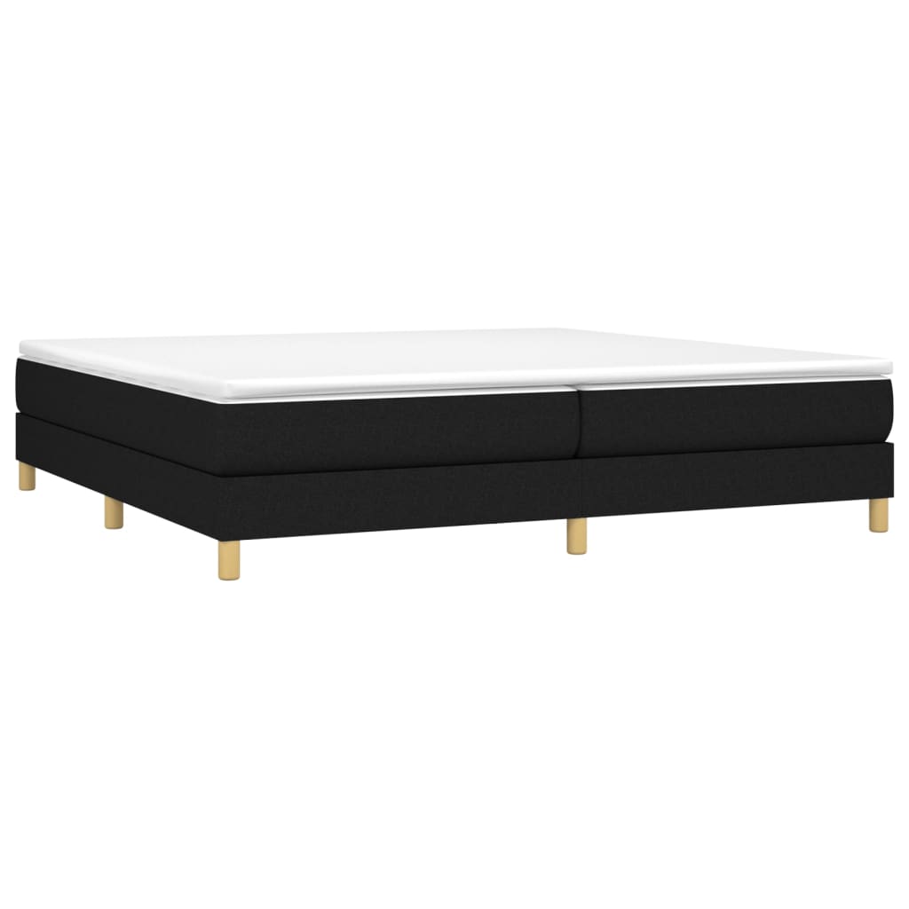 Struttura Letto a Rete a Molle Nero 200x200 cm in Tessuto | homemem39