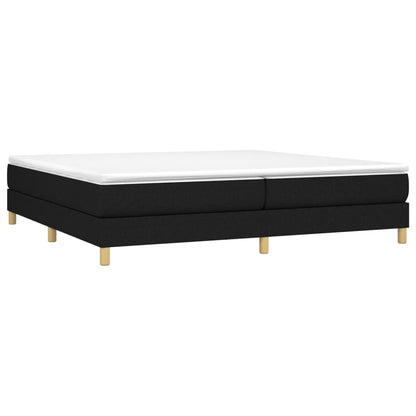 Struttura Letto a Rete a Molle Nero 200x200 cm in Tessuto | homemem39