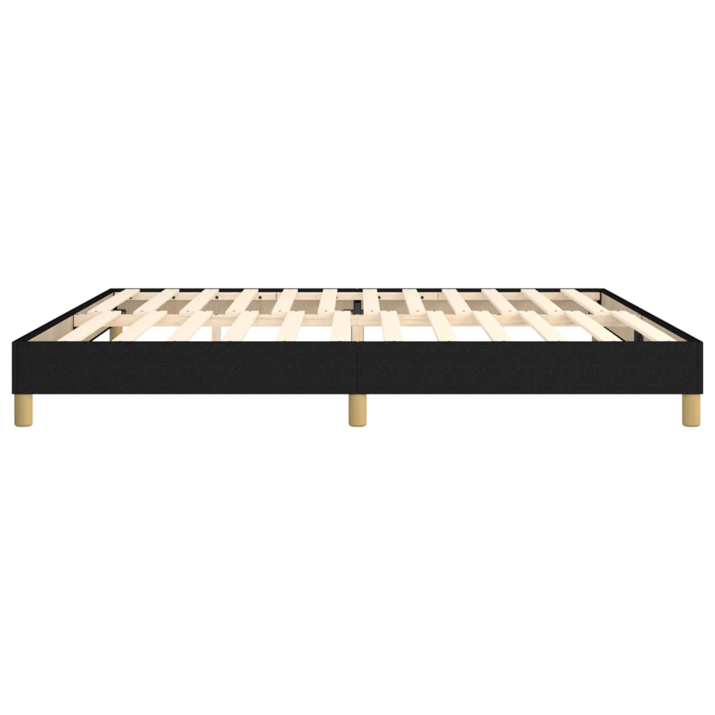 Struttura Letto a Rete a Molle Nero 200x200 cm in Tessuto | homemem39