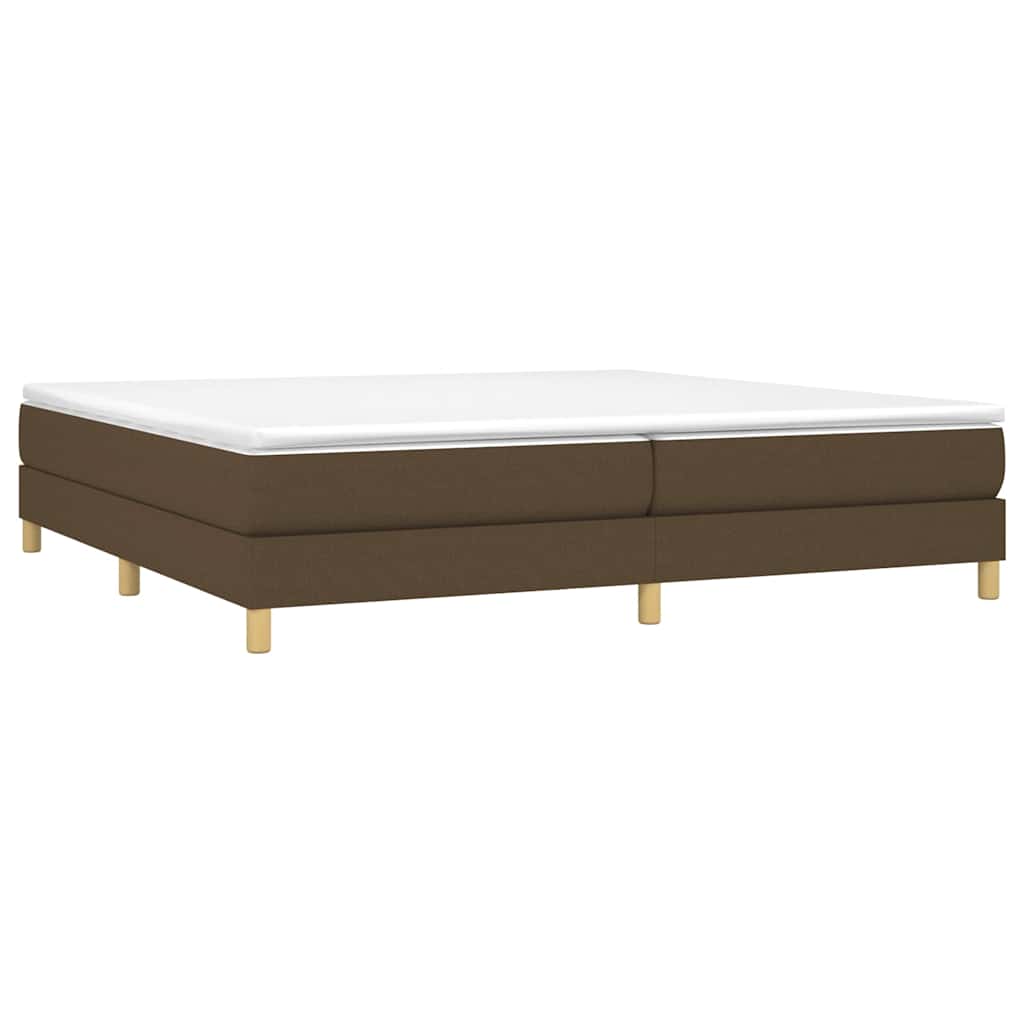 Struttura Letto a Rete a Molle Marrone Scuro 200x200 cm Tessuto