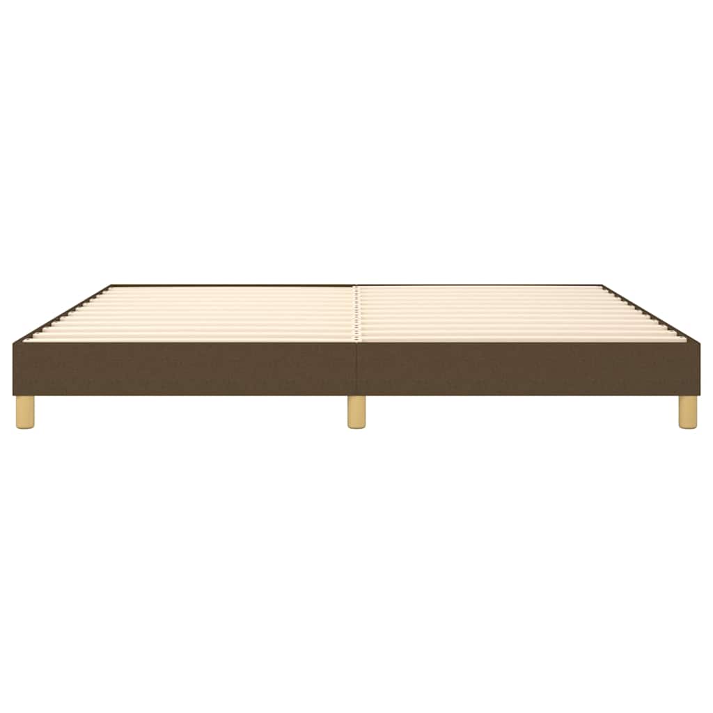 Struttura Letto a Rete a Molle Marrone Scuro 200x200 cm Tessuto