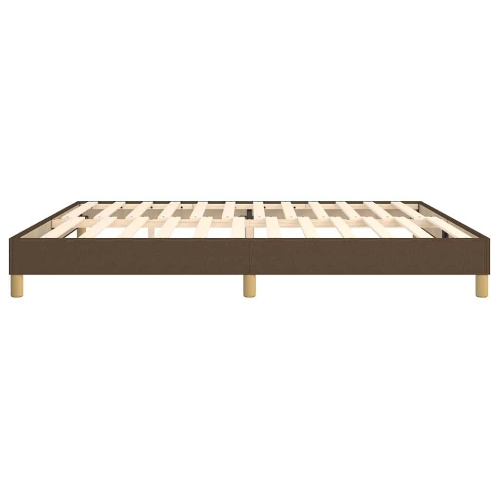Struttura Letto a Rete a Molle Marrone Scuro 200x200 cm Tessuto