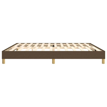 Struttura Letto a Rete a Molle Marrone Scuro 200x200 cm Tessuto