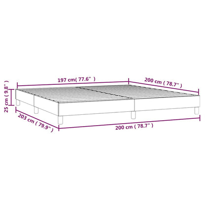 Struttura Letto a Rete a Molle Tortora 200x200 cm in Tessuto