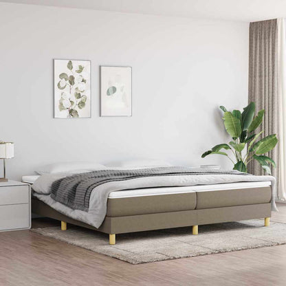 Struttura Letto a Rete a Molle Tortora 200x200 cm in Tessuto